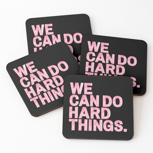 Item preview, We Can Do Hard Things | Pink Watercolor designed and sold by KarolinaPaz.