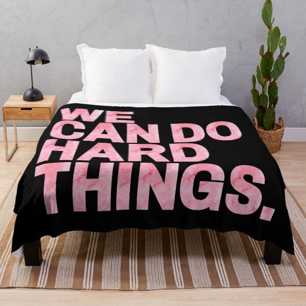 Item preview, We Can Do Hard Things | Pink Watercolor designed and sold by KarolinaPaz.
