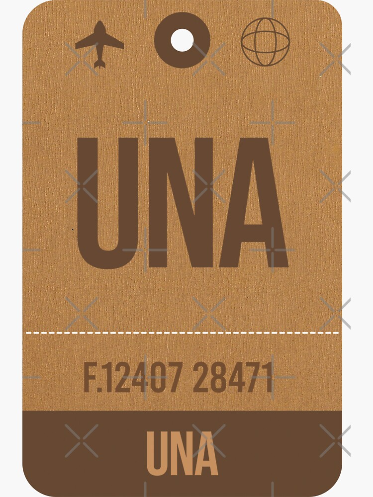 Una Una Brazil Vintage Airport Luggage Tag Gift Idea For Traveller Sticker By Inspireshop Redbubble<script async src=