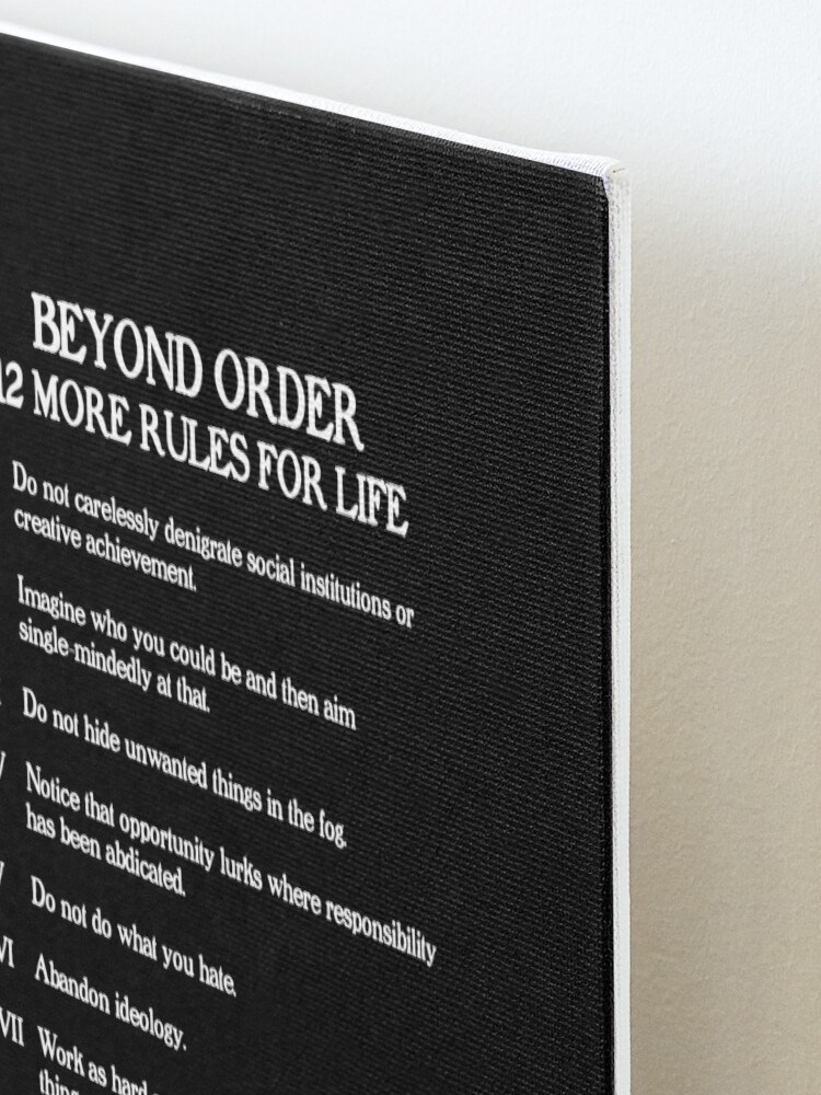 "Beyond Order 12 More Rules For Life - Jordan Peterson" Mounted Print ...