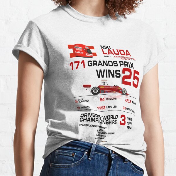 Camiseta F1 Niki Lauda, colección Pilotos Legendarios by Javier Traviesa