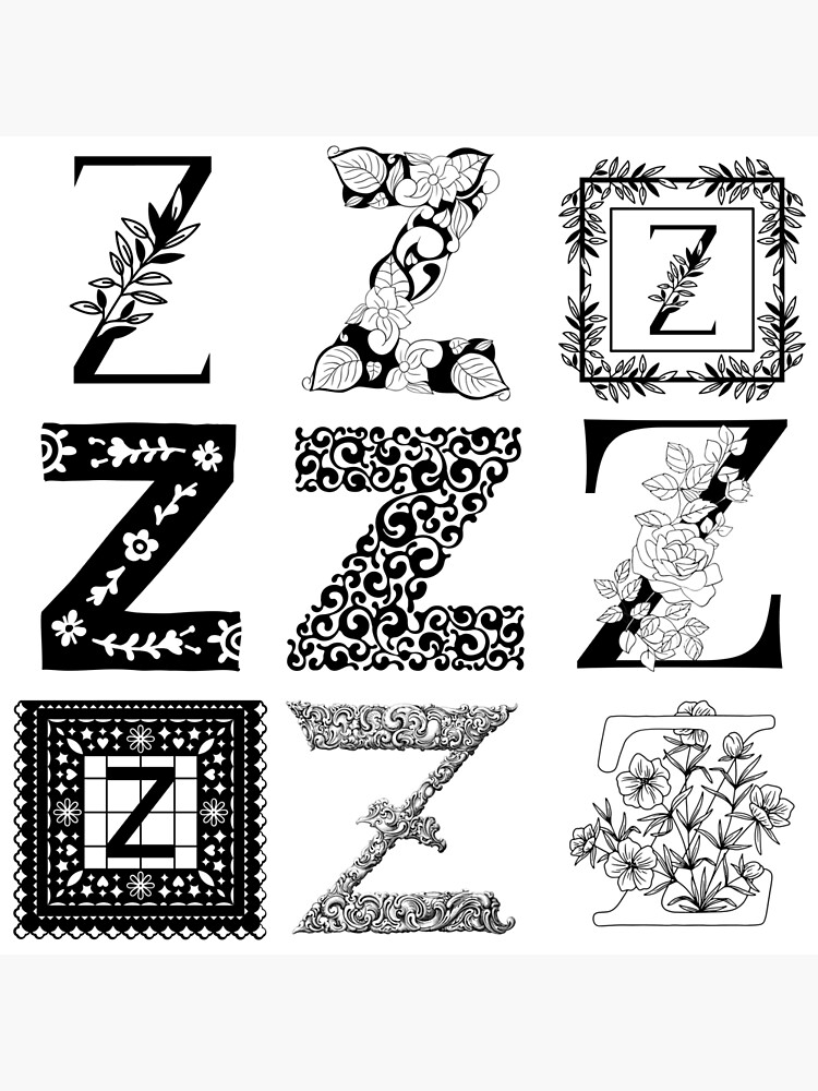 "Letter Z Sticker Pack" Poster for Sale by MArtie Redbubble