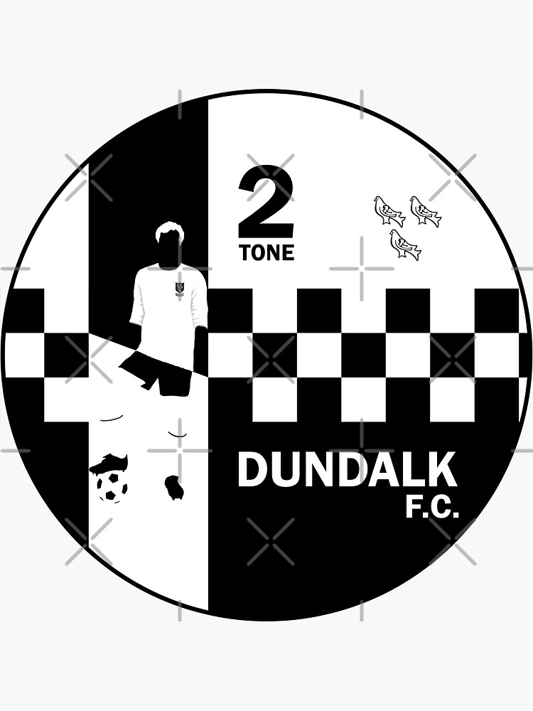 "Dundalk Football Club 'In Black And White' - 2Tone" Sticker For Sale ...