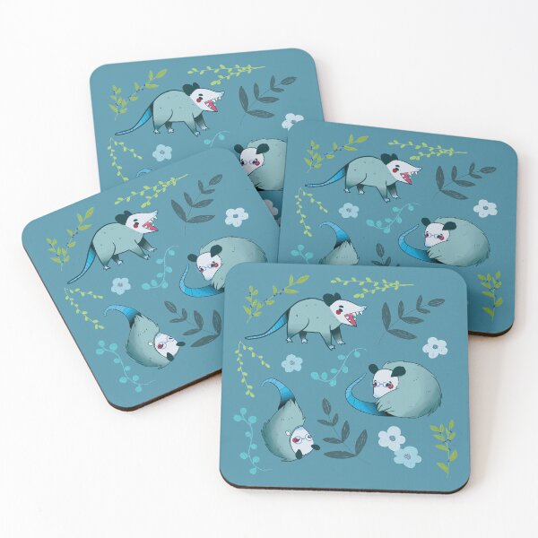 Item preview, Possum - Cute Blue and Green Cartoon Animal Pattern designed and sold by TheRainbowRoom.