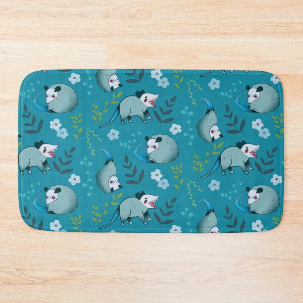 Item preview, Possum - Cute Blue and Green Cartoon Animal Pattern designed and sold by TheRainbowRoom.