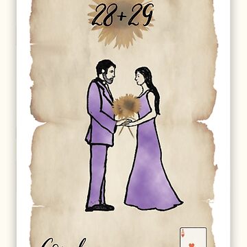 Artwork thumbnail, Lenormand Couple Custom Card - Hand Drawn by TheMaverickSage