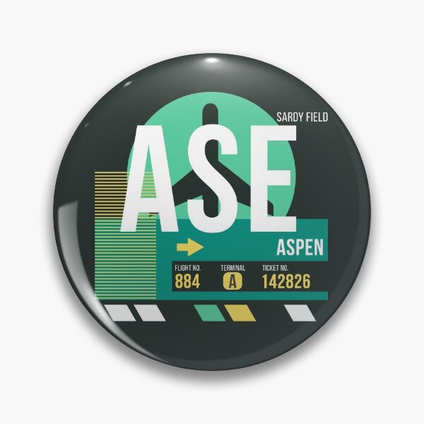 Item preview, Aspen (ASE) Airport Code Baggage Tag designed and sold by SLAG-Creative.