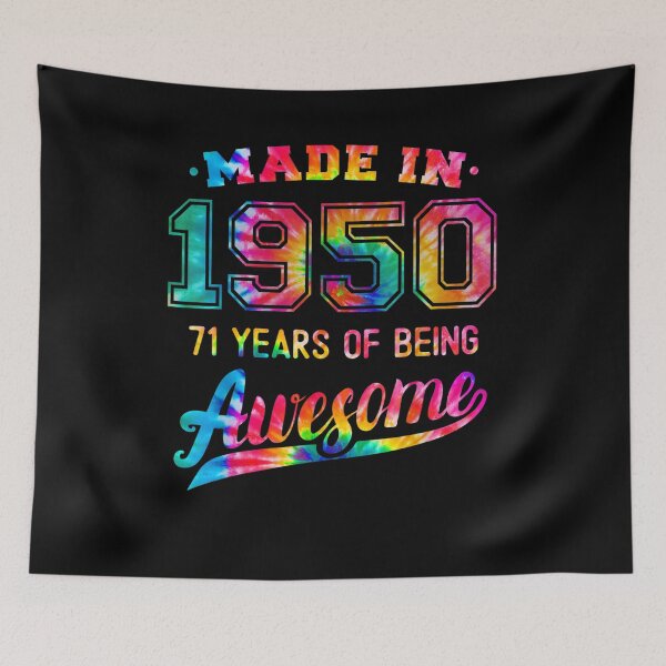 Item preview, 71st Birthday Tie Dye 71 Years Old Being Awesome Made 1950  designed and sold by manidala.