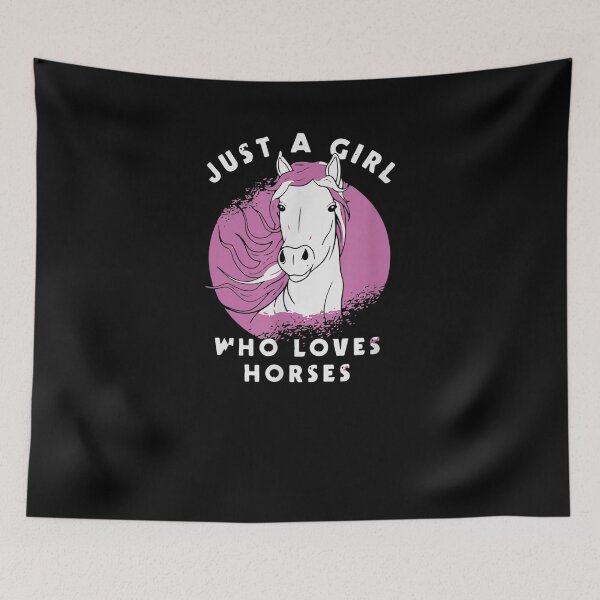 Item preview, A Girl Who Loves Horses A Horse Lover Gift Girls Youth  designed and sold by manidala.