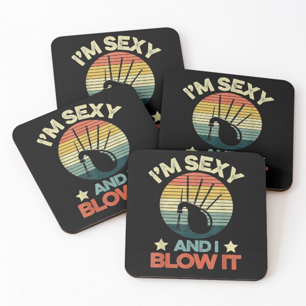 Item preview, I'm Sexy And I Blow It Scottish Bagpipes Vintage Sunset  designed and sold by manidala.