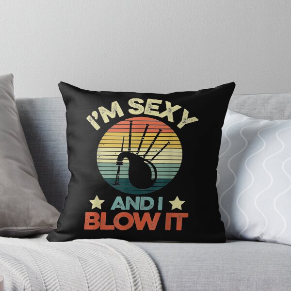 Item preview, I'm Sexy And I Blow It Scottish Bagpipes Vintage Sunset  designed and sold by manidala.