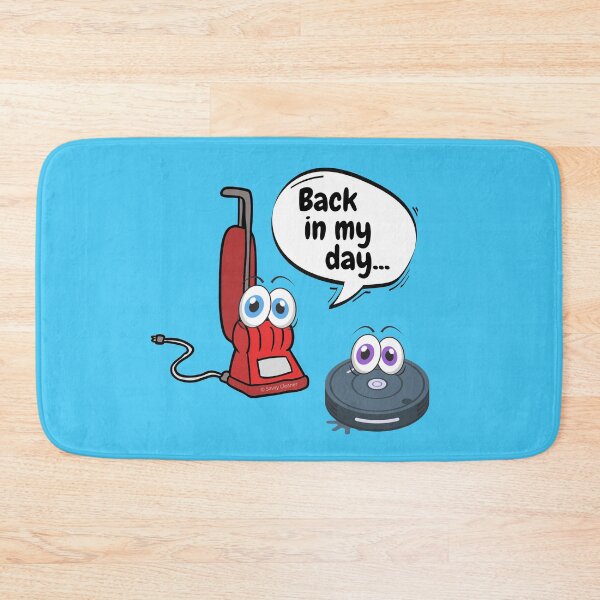 Item preview, Back In My Day Fun Vacuum And Robot Vacuum Cartoon Cleaning Humor designed and sold by SavvyCleaner.