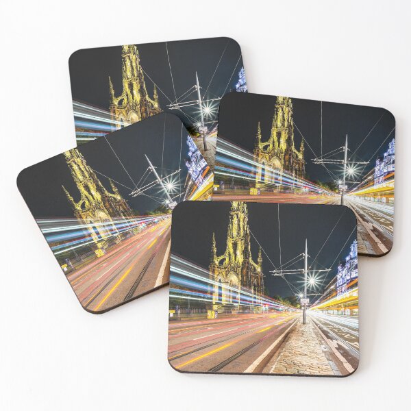 Item preview, Scott Monument Edinburgh Scotland with Light Trails designed and sold by LoveEdinburgh.