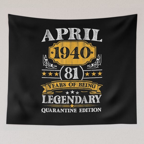 Item preview, 81 Years Old April 1940 Vintage 81st Birthday Quarantine  designed and sold by manidala.