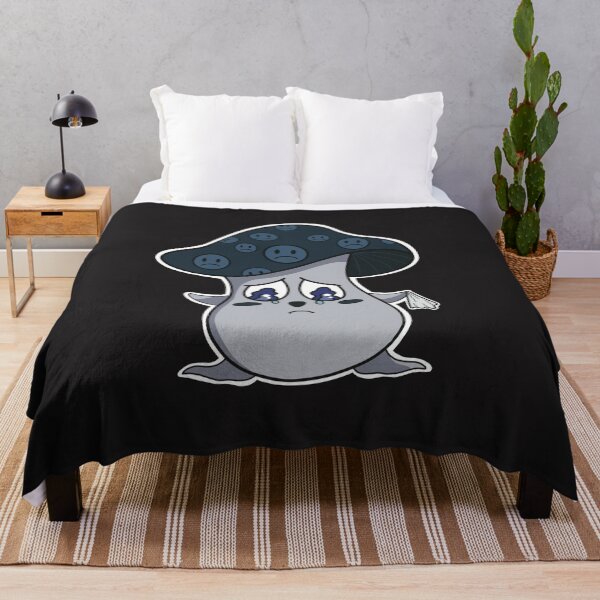 Item preview, Sad Cute Mushy Mushroom Funghi Art 004 - Black Background designed and sold by Diamantina-ai.