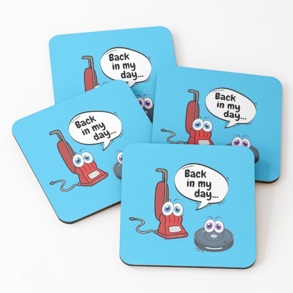 Item preview, Back In My Day Fun Vacuum And Robot Vacuum Cartoon Cleaning Humor designed and sold by SavvyCleaner.