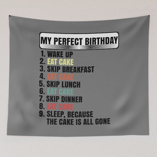 Item preview, My Perfect Birthday Funny Birthday Cake Eating Activities designed and sold by CharJens.