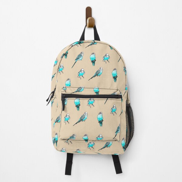 Item preview, Little Budgies Cyan Blue Pattern designed and sold by Alienphysique.