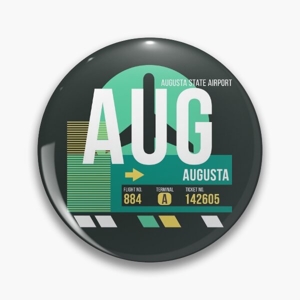 Artikelvorschau, Augusta (AUG) Maine Airport Code Gepäckanhänger entworfen und verkauft von SLAG-Creative.
