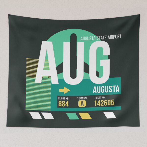 Artikelvorschau, Augusta (AUG) Maine Airport Code Gepäckanhänger entworfen und verkauft von SLAG-Creative.