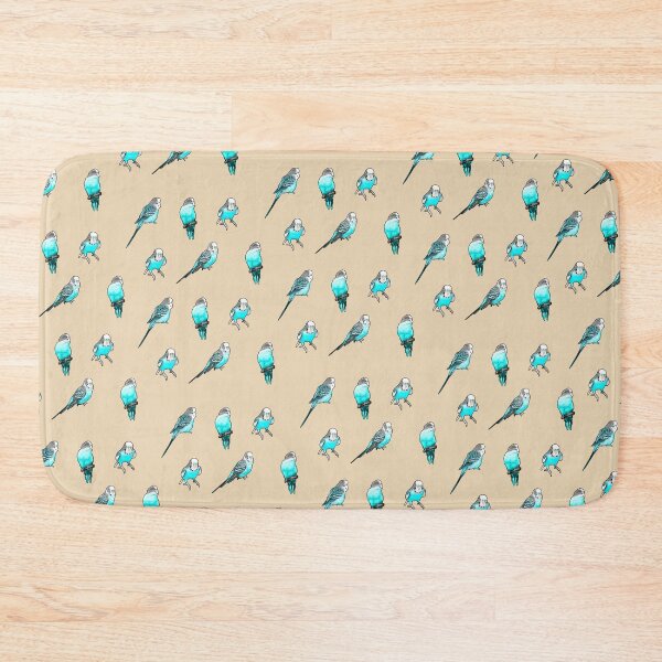 Item preview, Little Budgies Cyan Blue Pattern designed and sold by Alienphysique.
