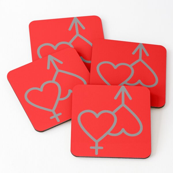 Item preview, Male and female signs made with heart shape designed and sold by FCEalin.