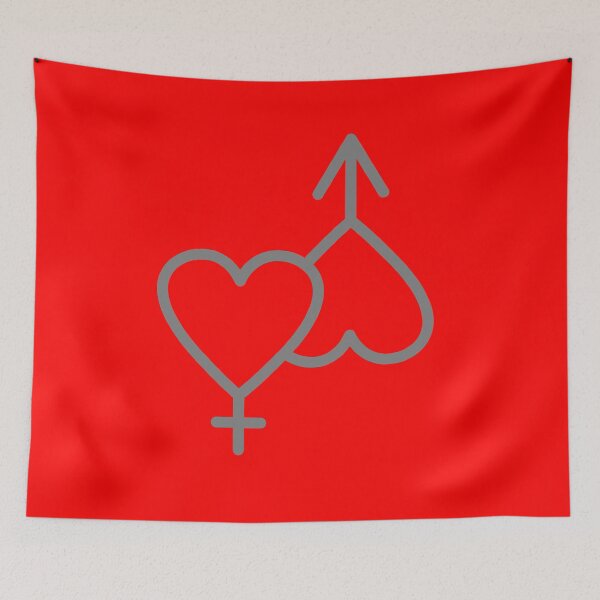 Item preview, Male and female signs made with heart shape designed and sold by FCEalin.