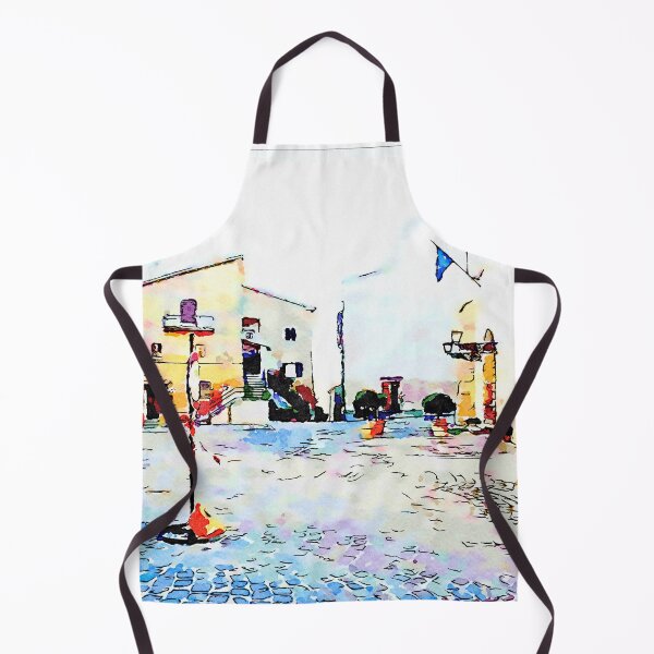 Item preview, Barbarano Romano: square with road sign and flags designed and sold by Giuseppe Cocco.