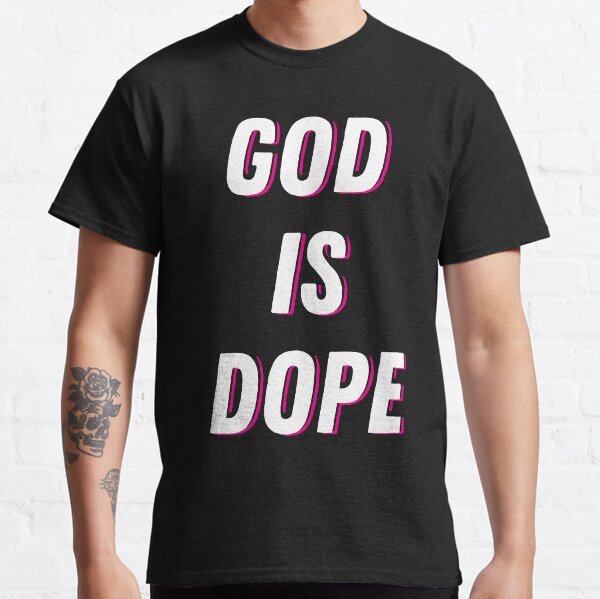 god is dope distressed tee