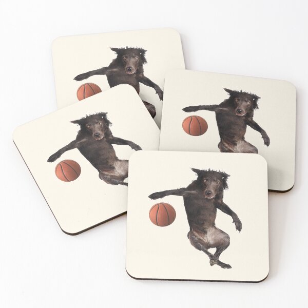 Item preview, Dog Stickers: Dog playing basketball designed and sold by Memiefy.