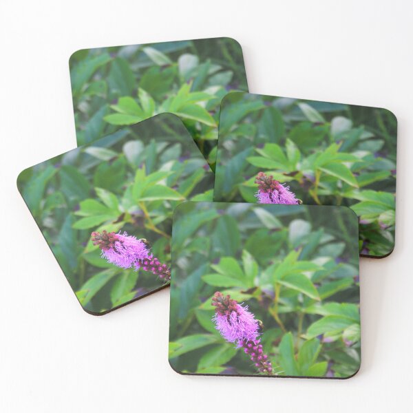 Item preview, Dense Blazing Star Flowers in Dense Green Leaves Prairie Gay Feather designed and sold by Mothe3rd.