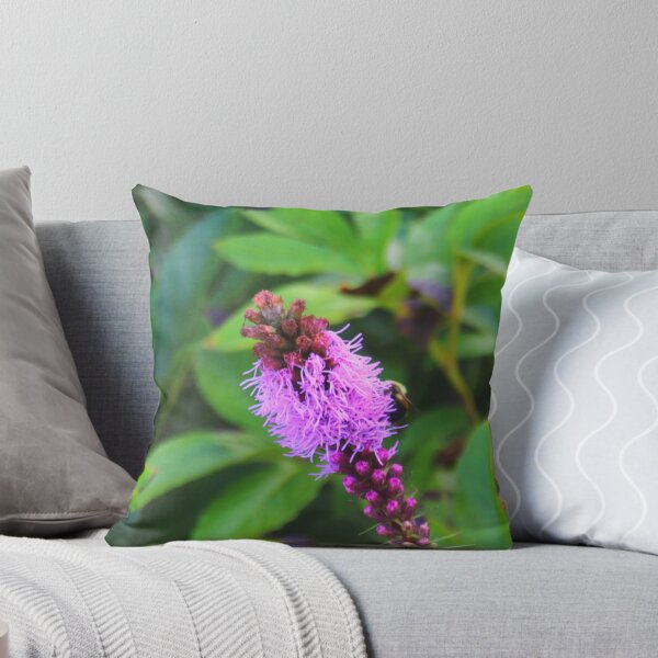 Item preview, Dense Blazing Star Flowers in Dense Green Leaves Prairie Gay Feather designed and sold by Mothe3rd.
