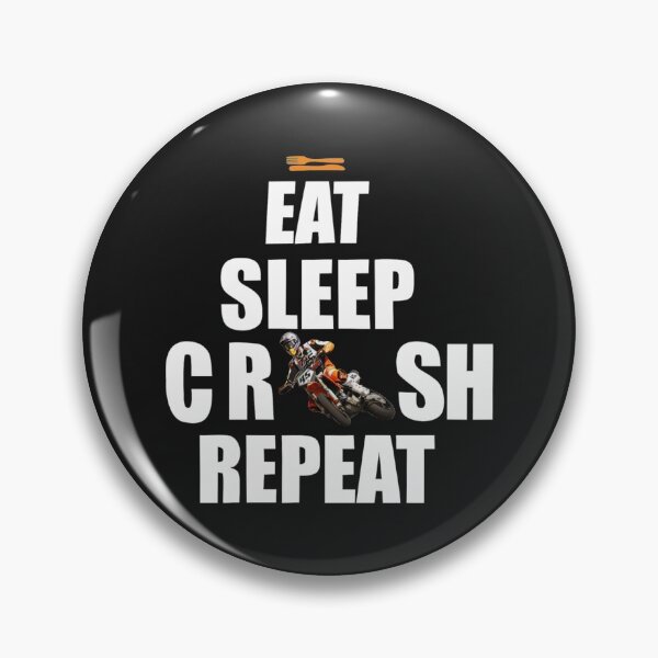 Artikelvorschau, Supermoto Lebensstil Eat Sleep Crash Repeat entworfen und verkauft von sidollar.