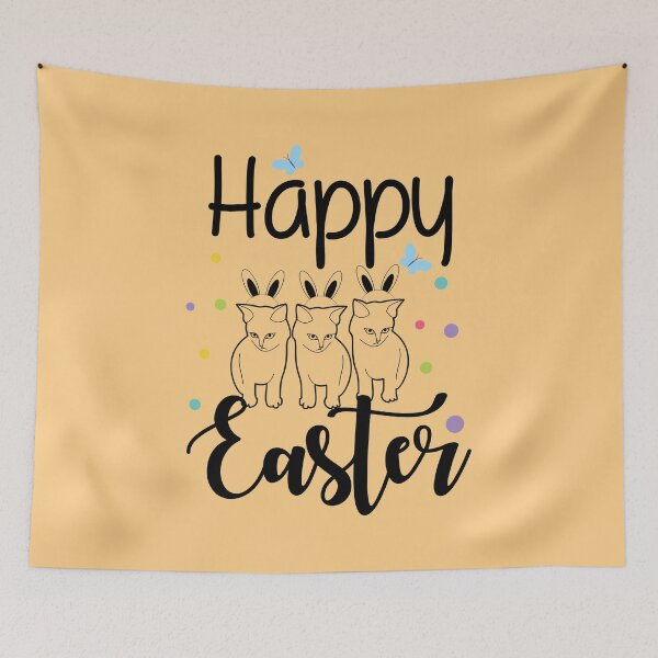 Item preview, Happy Easter - Three Cat Wearing Bunny for Cat Lover designed and sold by K-icon.