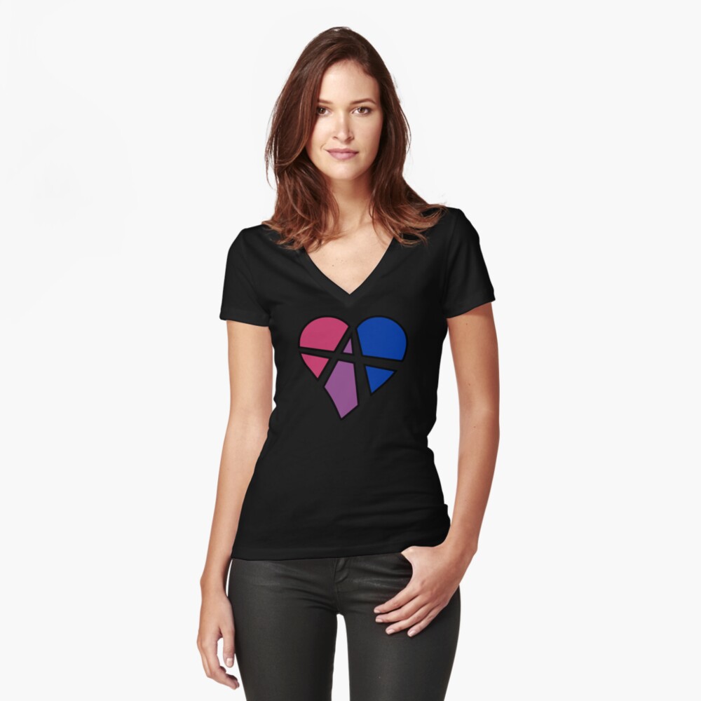 Item preview, Fitted V-Neck T-Shirt designed and sold by polyphiliashop.
