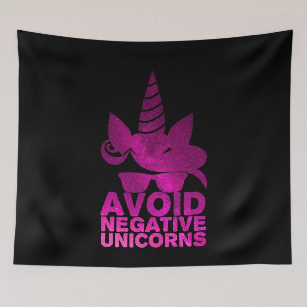 Item preview, Avoid Negative Unicorns People - Magical Unicorn with Glasses designed and sold by hyggekrog.