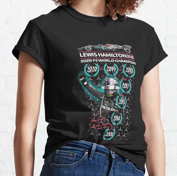 2020 Lewis Hamilton Seven Time Formule 1 Monde 2 T-shirt classique