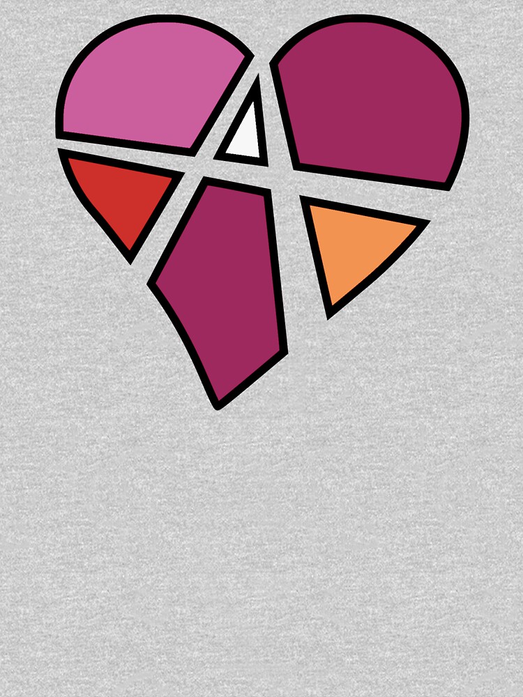 Lesbian Relationship Anarchy Heart (White) by polyphiliashop