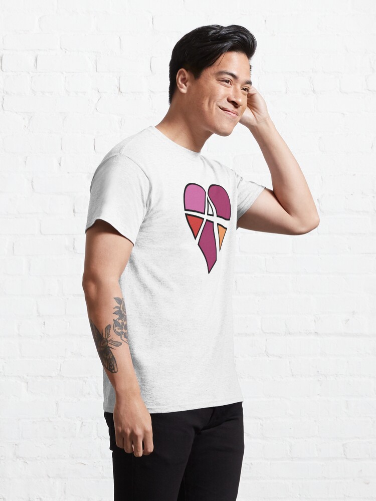 Alternate view of Lesbian Relationship Anarchy Heart (White) Classic T-Shirt