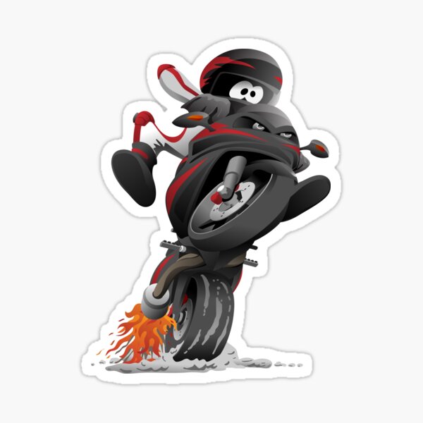 Motorcycle Wheelie Cartoon Motorcycle Wheelie Cartoon