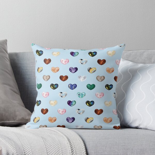 Item preview, Crystal Heart Repeat Pattern and Stickers: Blue designed and sold by Fleurescience.