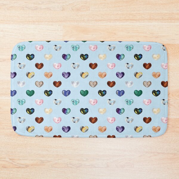 Item preview, Crystal Heart Repeat Pattern and Stickers: Blue designed and sold by Fleurescience.