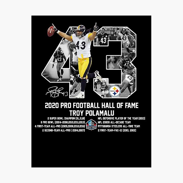 2020 Pro Football Háll óf Fámé Troy Polamalu Shirt | Sticker