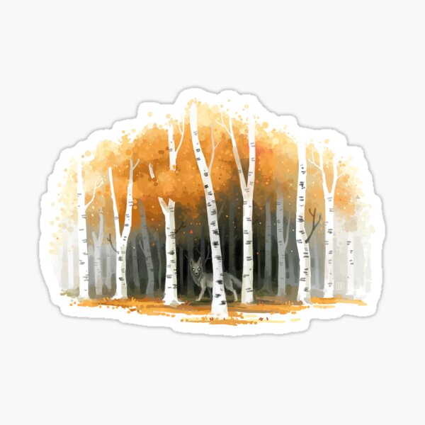 Autumn Wolf Sticker