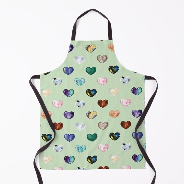 Item preview, Crystal Heart Repeat Pattern and Stickers: Green designed and sold by Fleurescience.
