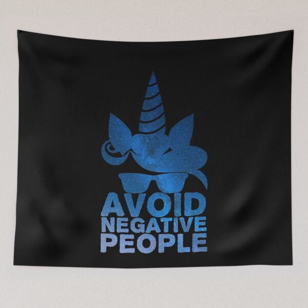 Item preview, Avoid Negative People - Magical Unicorn with Glasses designed and sold by hyggekrog.