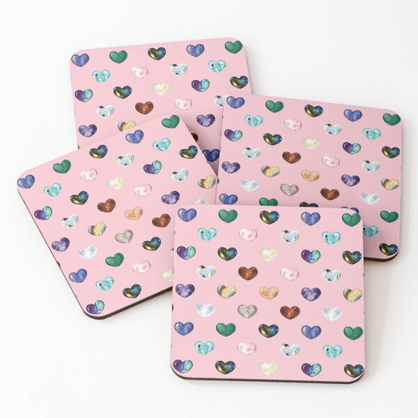 Item preview, Crystal Heart Repeat Pattern and Stickers: Pink designed and sold by Fleurescience.