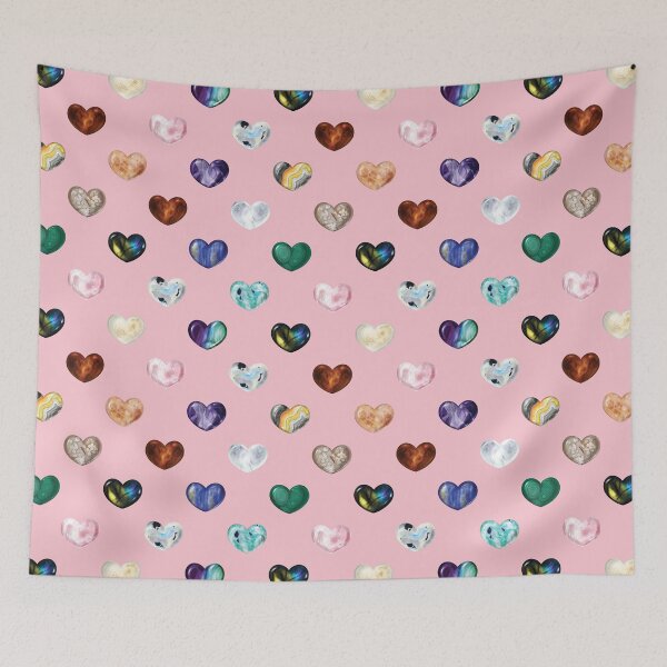 Item preview, Crystal Heart Repeat Pattern and Stickers: Pink designed and sold by Fleurescience.
