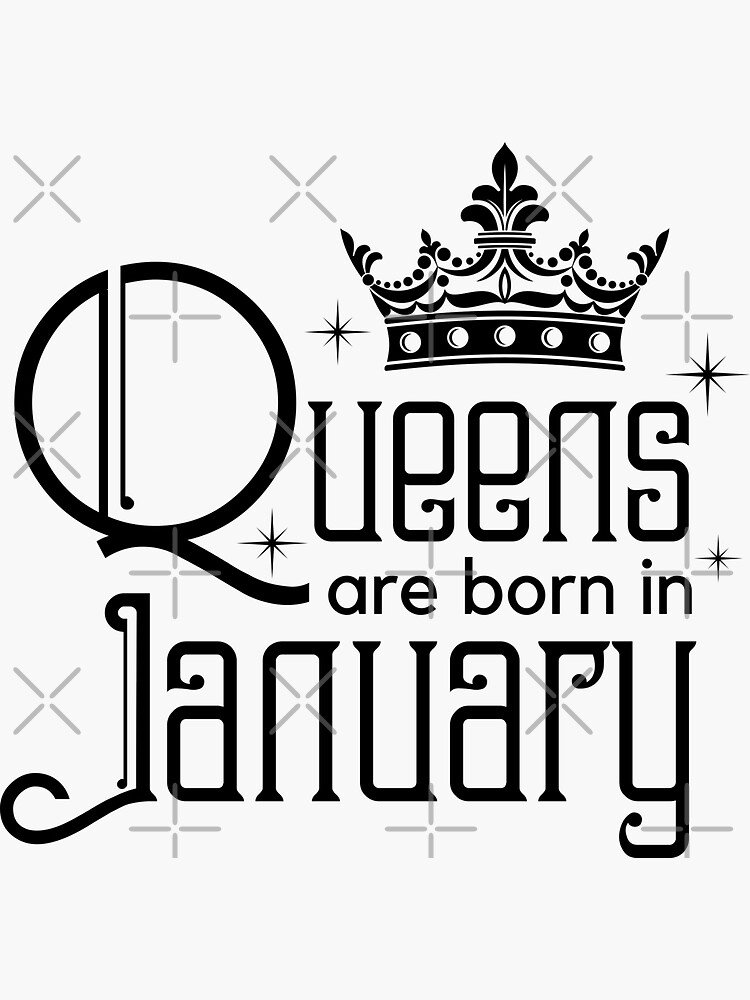 This queen was born in February .. February born girl birthday gift -  February Birthday Women - Sticker