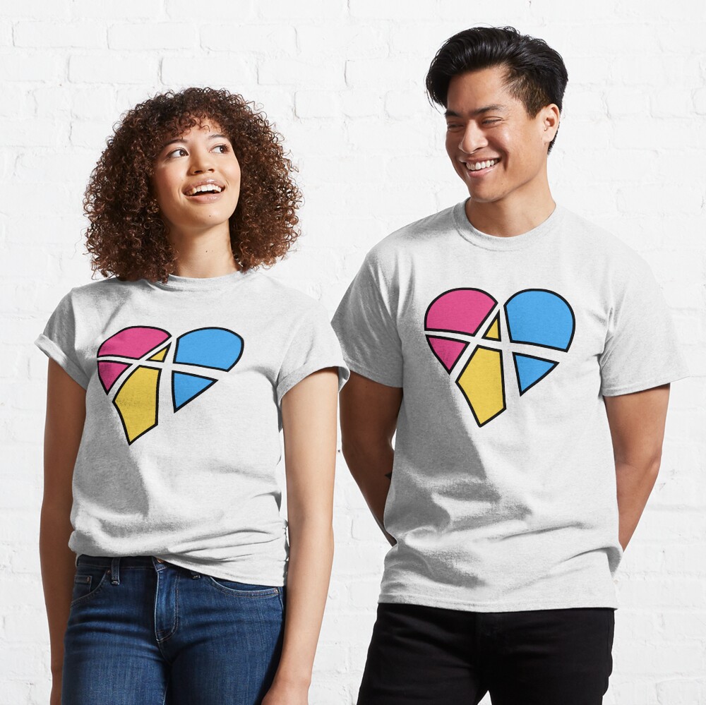 Pansexual Relationship Anarchy Heart (White) Classic T-Shirt